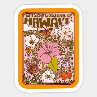 Hawaii Wildflowers Sticker